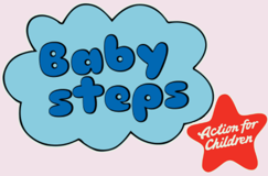 Baby Steps and Action for Children logos