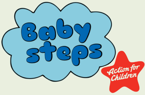 Baby Steps and Action for Children logos