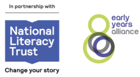 National Literacy trust and EYA logo