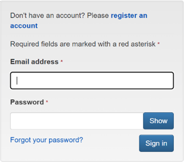 Citizenportal dialog box